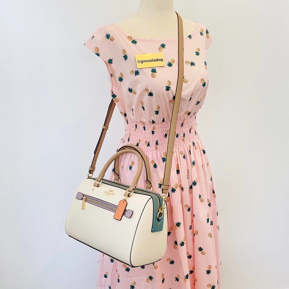 Coach Purse & wallet Rowan Satchel In Colorblock - Picture 11 of 11